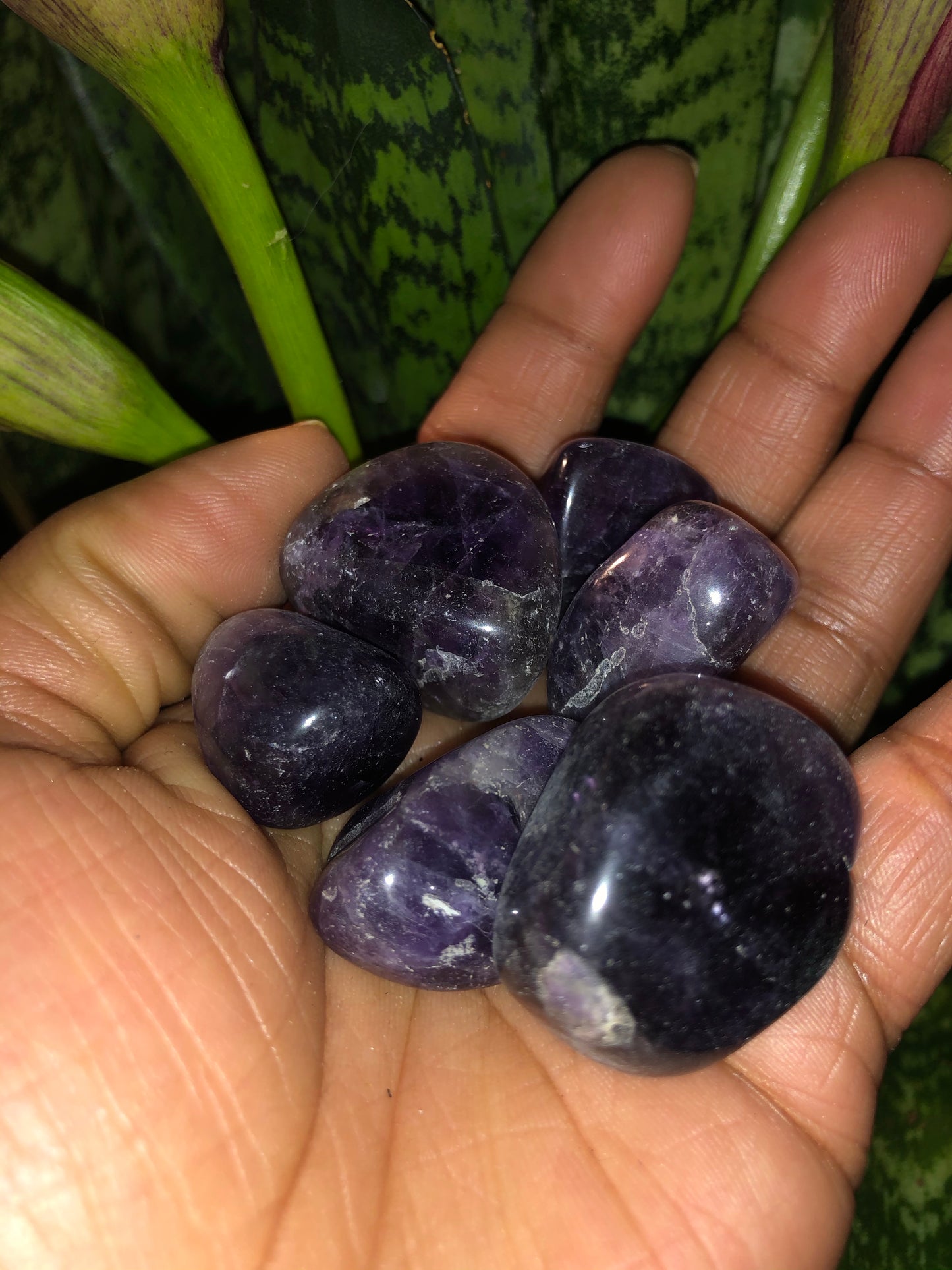 Tumbled amethyst