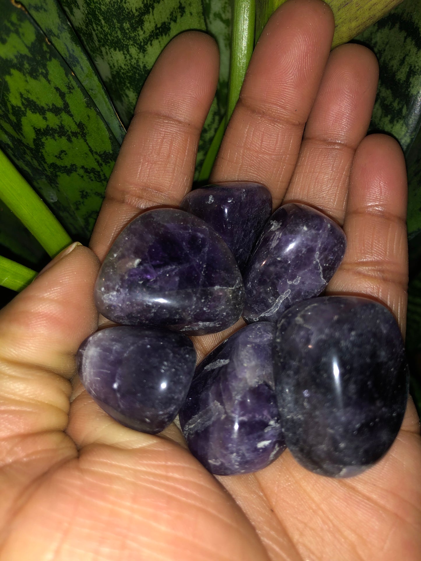Tumbled amethyst