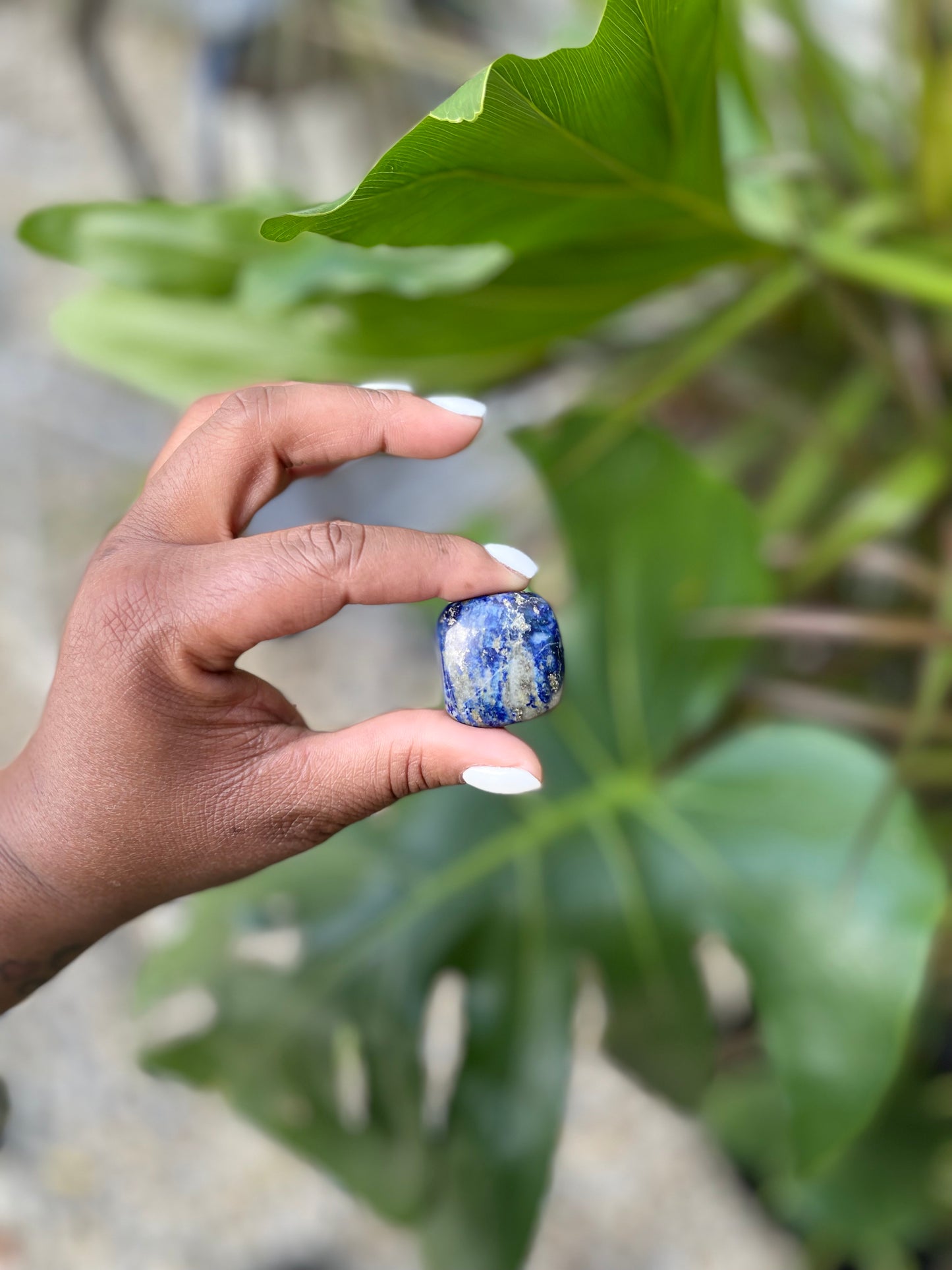 Lapis lazuli tumbled stone