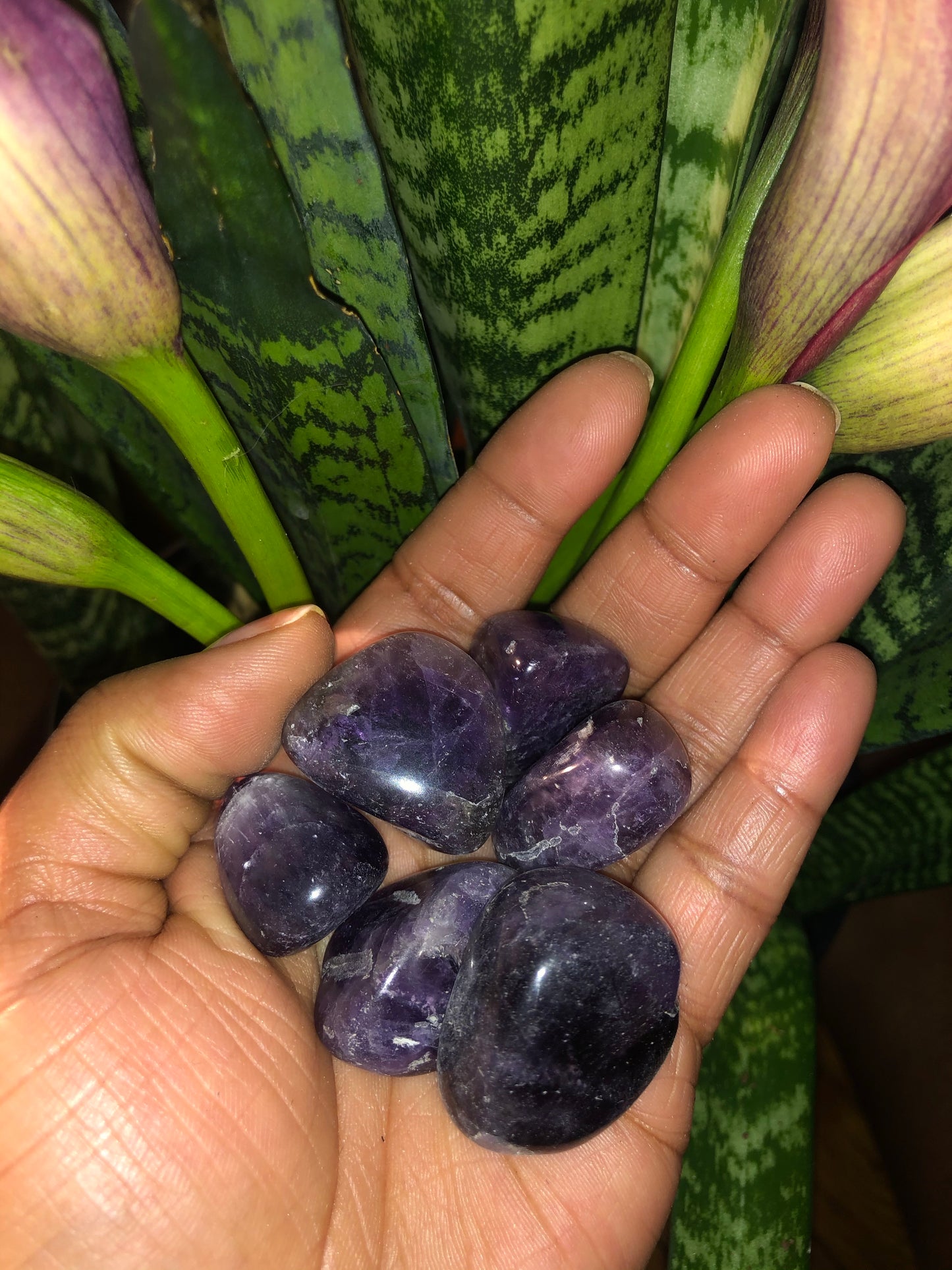 Tumbled amethyst