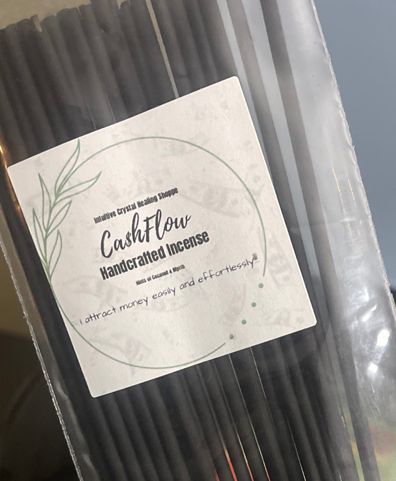 Cashflow Hand Rolled Incense - A fragrant blend of coconut and myrrh, designed to enhance financial abundance and prosperity