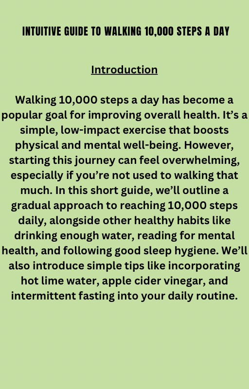 Intuitive guide to walking 10,000 steps a day